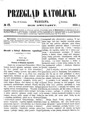 Przegląd Katolicki Donnerstag 23. April 1874