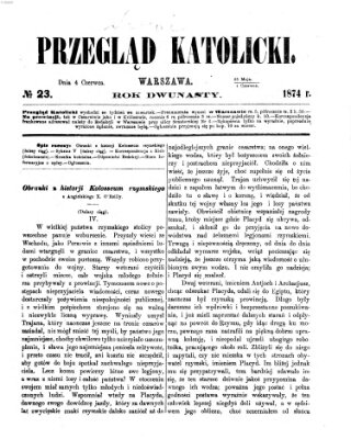 Przegląd Katolicki Montag 1. Juni 1874