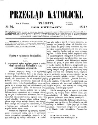 Przegląd Katolicki Donnerstag 3. September 1874