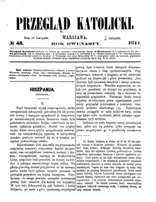 Przegląd Katolicki Donnerstag 26. November 1874