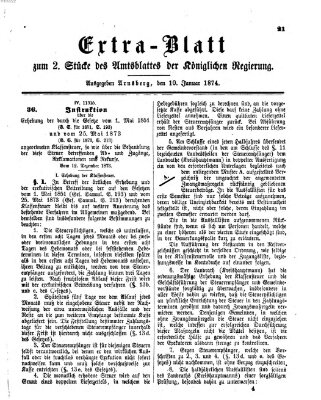 Amtsblatt für den Regierungsbezirk Arnsberg Samstag 10. Januar 1874