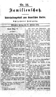 Familienschatz (Bayerischer Kurier) Freitag 27. Februar 1874