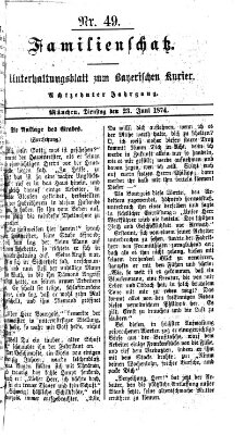 Familienschatz (Bayerischer Kurier) Dienstag 23. Juni 1874