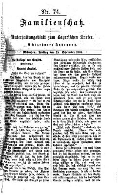 Familienschatz (Bayerischer Kurier) Freitag 18. September 1874