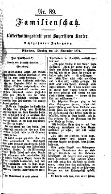 Familienschatz (Bayerischer Kurier) Dienstag 10. November 1874