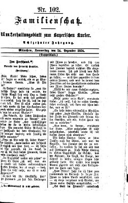 Familienschatz (Bayerischer Kurier) Donnerstag 24. Dezember 1874