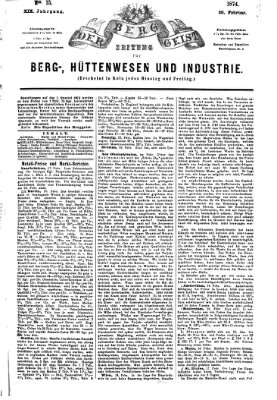 Der Berggeist Freitag 20. Februar 1874