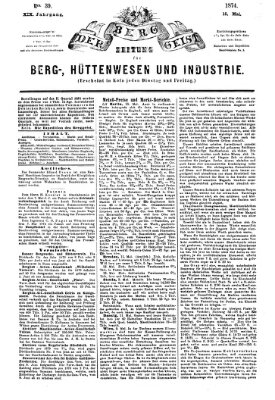 Der Berggeist Freitag 15. Mai 1874