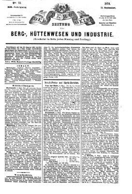 Der Berggeist Freitag 11. September 1874