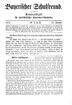 Bayerischer Schulfreund Samstag 10. Januar 1874