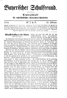 Bayerischer Schulfreund Freitag 20. Februar 1874