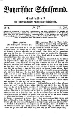 Bayerischer Schulfreund Freitag 10. Juli 1874