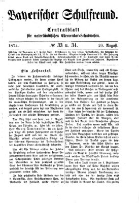 Bayerischer Schulfreund Donnerstag 20. August 1874