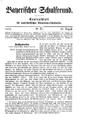 Bayerischer Schulfreund Sonntag 30. August 1874