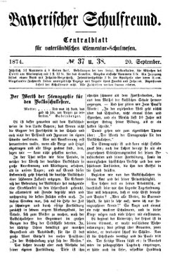 Bayerischer Schulfreund Sonntag 20. September 1874