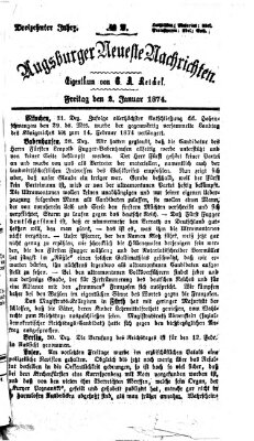 Augsburger neueste Nachrichten Freitag 2. Januar 1874