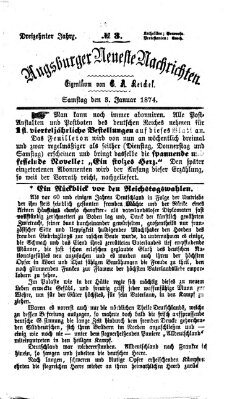 Augsburger neueste Nachrichten Samstag 3. Januar 1874