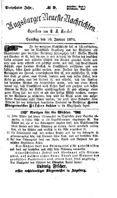 Augsburger neueste Nachrichten Samstag 10. Januar 1874