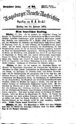 Augsburger neueste Nachrichten Freitag 30. Januar 1874