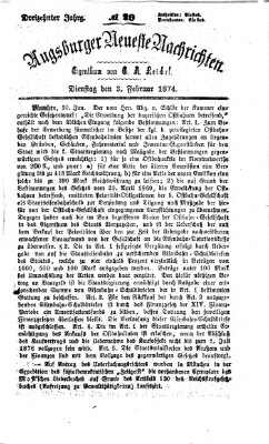 Augsburger neueste Nachrichten Dienstag 3. Februar 1874