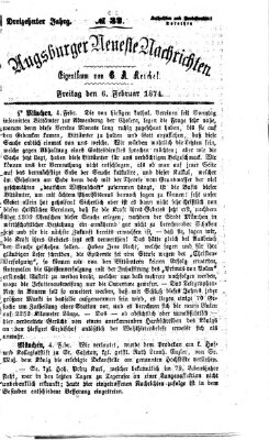 Augsburger neueste Nachrichten Freitag 6. Februar 1874