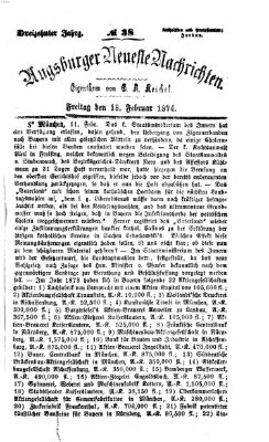 Augsburger neueste Nachrichten Freitag 13. Februar 1874