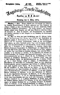 Augsburger neueste Nachrichten Sonntag 8. März 1874