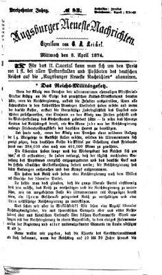 Augsburger neueste Nachrichten Mittwoch 8. April 1874