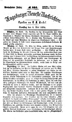 Augsburger neueste Nachrichten Samstag 2. Mai 1874