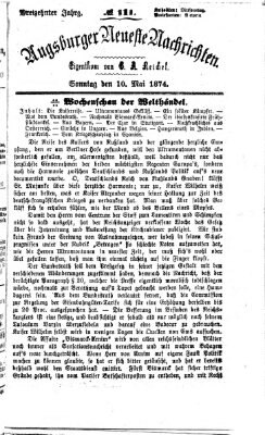 Augsburger neueste Nachrichten Sonntag 10. Mai 1874