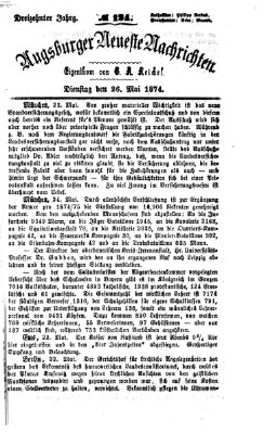 Augsburger neueste Nachrichten Dienstag 26. Mai 1874