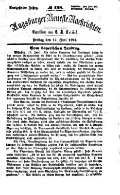 Augsburger neueste Nachrichten Freitag 12. Juni 1874