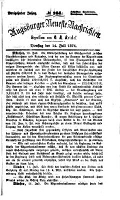 Augsburger neueste Nachrichten Dienstag 14. Juli 1874