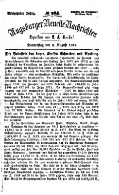 Augsburger neueste Nachrichten Donnerstag 6. August 1874