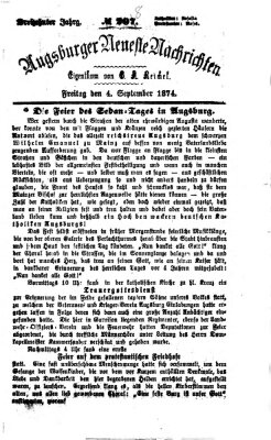 Augsburger neueste Nachrichten Freitag 4. September 1874