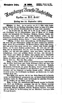 Augsburger neueste Nachrichten Freitag 18. September 1874