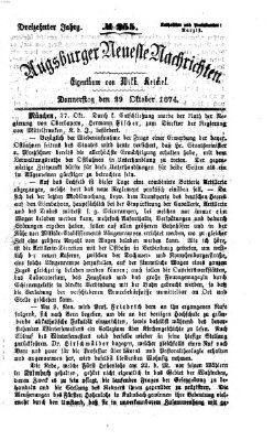 Augsburger neueste Nachrichten Donnerstag 29. Oktober 1874