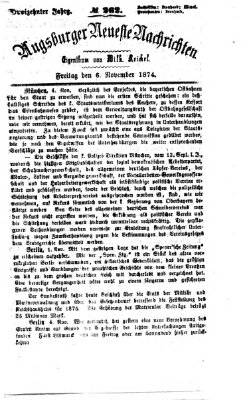 Augsburger neueste Nachrichten Freitag 6. November 1874