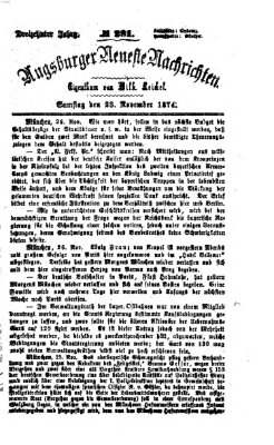 Augsburger neueste Nachrichten Samstag 28. November 1874