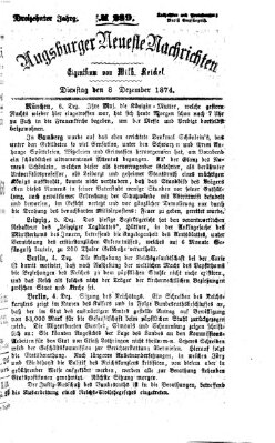 Augsburger neueste Nachrichten Dienstag 8. Dezember 1874