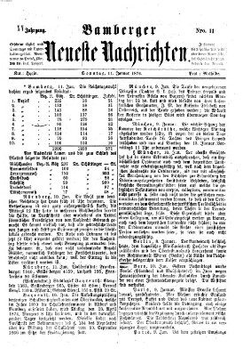 Bamberger neueste Nachrichten Sonntag 11. Januar 1874