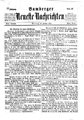 Bamberger neueste Nachrichten Montag 19. Januar 1874