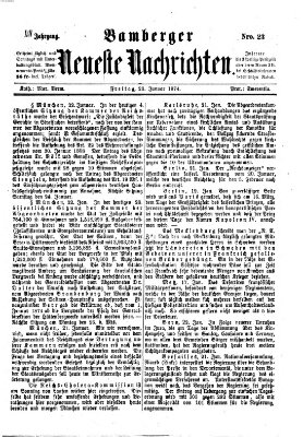 Bamberger neueste Nachrichten Freitag 23. Januar 1874