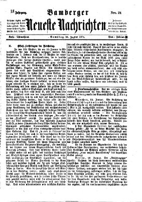 Bamberger neueste Nachrichten Samstag 24. Januar 1874