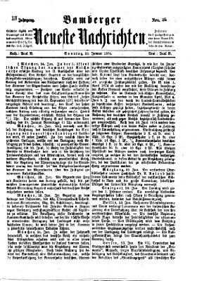 Bamberger neueste Nachrichten Sonntag 25. Januar 1874