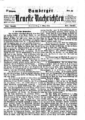 Bamberger neueste Nachrichten Donnerstag 5. März 1874