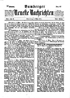 Bamberger neueste Nachrichten Sonntag 8. März 1874