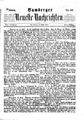 Bamberger neueste Nachrichten Samstag 18. April 1874