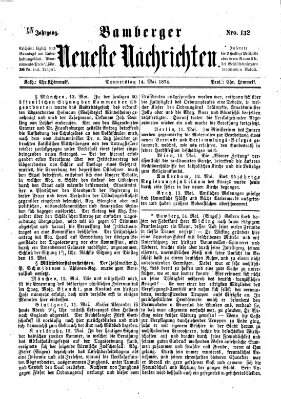 Bamberger neueste Nachrichten Donnerstag 14. Mai 1874