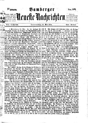 Bamberger neueste Nachrichten Donnerstag 21. Mai 1874